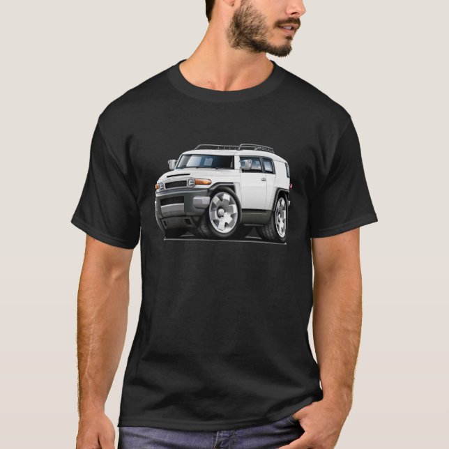 T-shirt Voiture de blanc de croiseur des FJ (Devant)