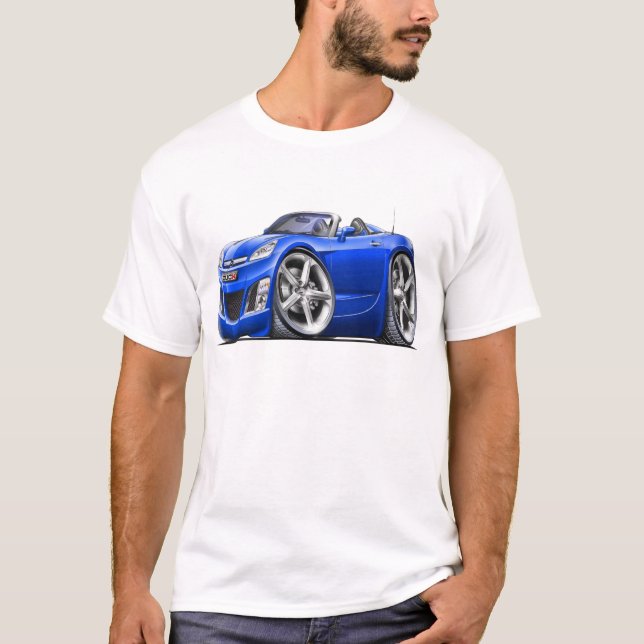 T-shirt Voiture de bleu de ciel (Devant)
