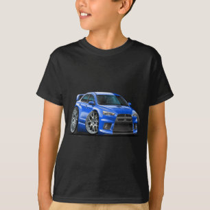 T-shirt Voiture de bleu de Mitsubishi Evo