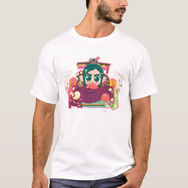 T-shirt Voiture de conduite Vanellope Von Schweetz (Devant)