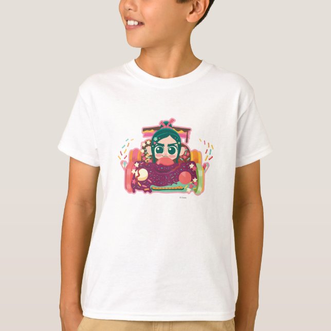 T-shirt Voiture de conduite Vanellope Von Schweetz (Devant)