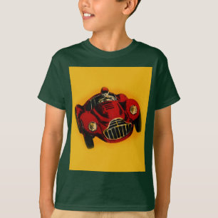 T-shirt Voiture de course automobile jaune rouge