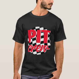T-shirt Voiture de course de course d'équipage Pit