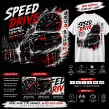 T-Shirt Voiture de Course Speed Drive – t-shirt bl