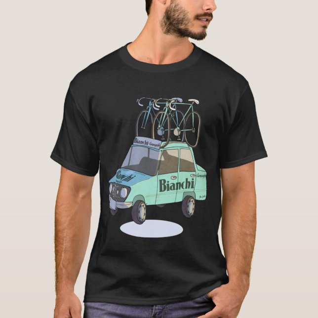T-shirt Voiture De L'Équipe De Vélo Bianchi (Devant)