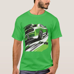 T-shirt Voiture de Muscle vert brillant Guy Turbo Sport Ra