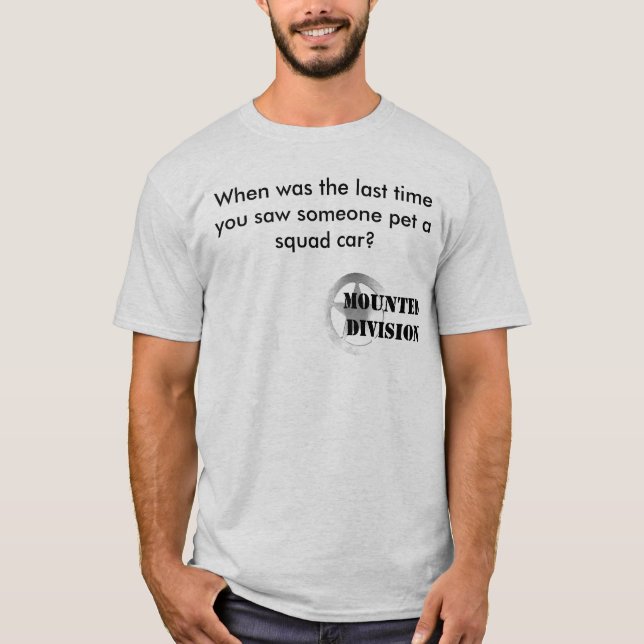 T-shirt Voiture de patrouille d'animal familier (Devant)