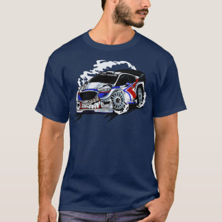 T-SHIRT VOITURE DE RALLY MONSTER BLANC