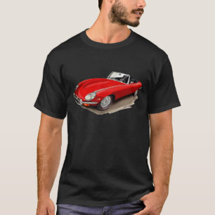 T-shirt Voiture de rouge de Jaguar XKE