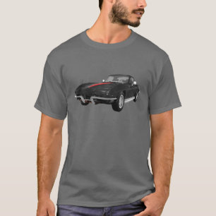 T-shirt Voiture de sport 1967 de Corvette : Finition noire