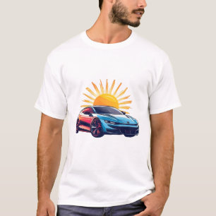 T-shirt Voiture de sport de course stylisée