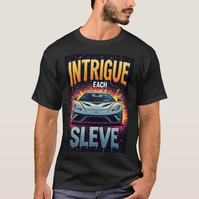 T-shirt Voiture de sport explosive (Devant)