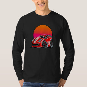 T-shirt Voiture Exotique Turbo Sports Sunset Car
