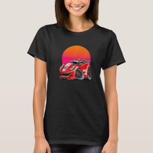 T-shirt Voiture Exotique Turbo Sports Sunset Car