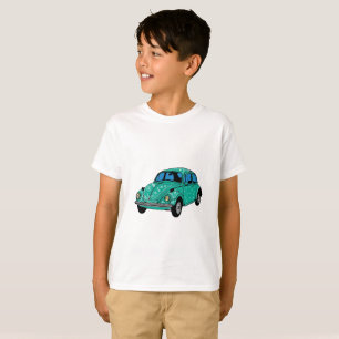 T-shirt Voiture hippie bleue Hanes SANS ÉTIQUETTE