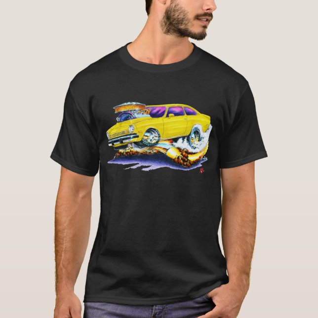 T-shirt Voiture jaune de Chevy Vega (Devant)