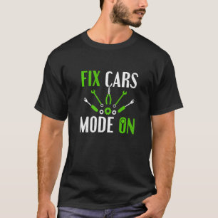 T-shirt Voiture Mécanique Fixer Les Voitures Mode Sur Voit