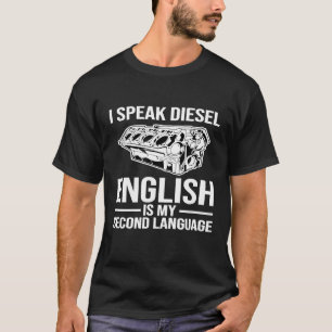 T-shirt Voiture Mécanique Garage Anglais Est Ma Langue Sec