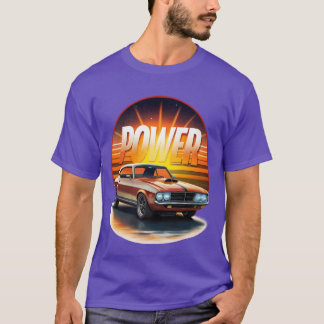 T-shirt Voiture Musclée Vintage Puissance Style Streetwear