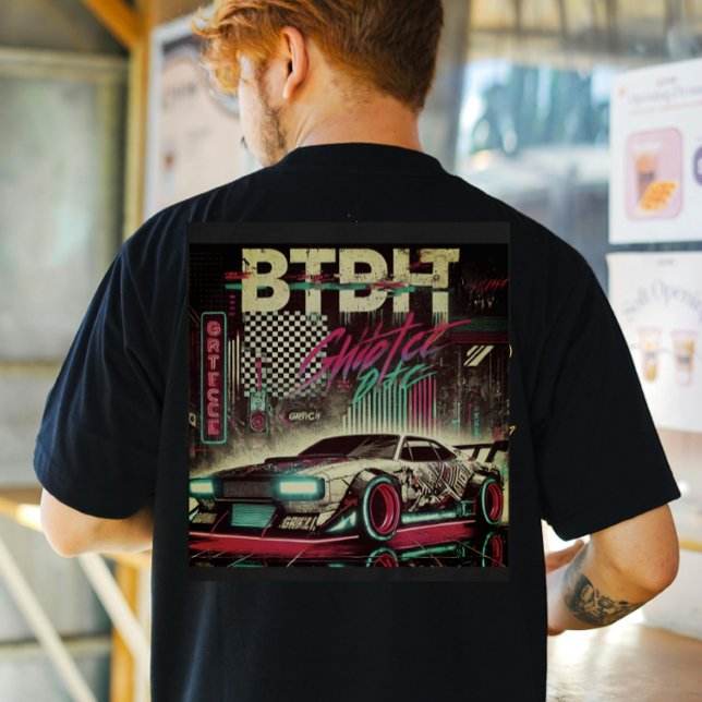 T-shirt Voiture Neon Grunge (Créateur téléchargé)