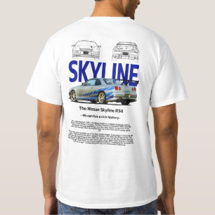T-shirt Voiture Nissan Skyline GTR 34