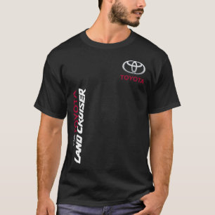 T-shirt voiture noire et blanche de toyato de croiseur de