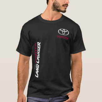 T-shirt voiture noire et blanche de toyato de croiseur de
