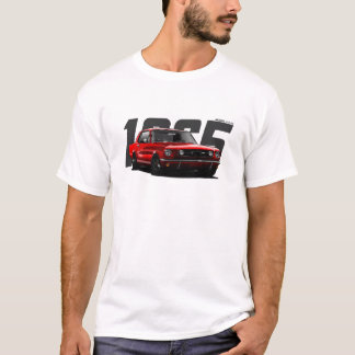 T-shirt Voiture rouge classique rétro Muscle Mustang 1965