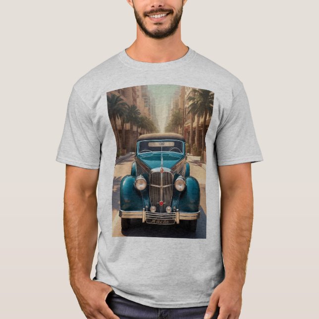 T-SHIRT VOITURE STYLE ART DÉCO (Devant)