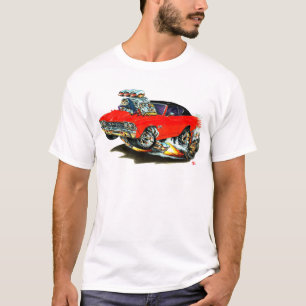 T-shirt Voiture supérieure rouge et noire de Chevelle