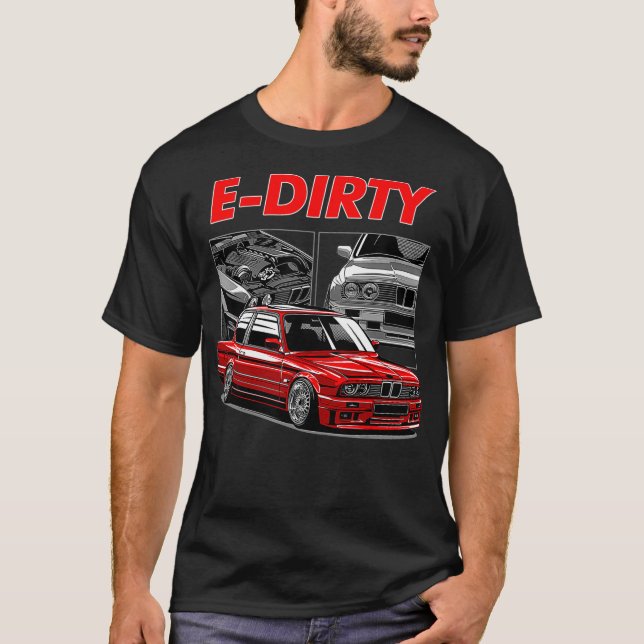 T-shirt Voiture Turbo Euro Stancée E30 (Devant)