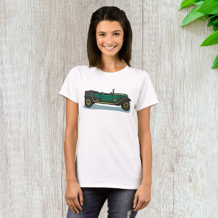 T-shirt Voiture Verte Vintage Classic Vieux-Timer Automobi