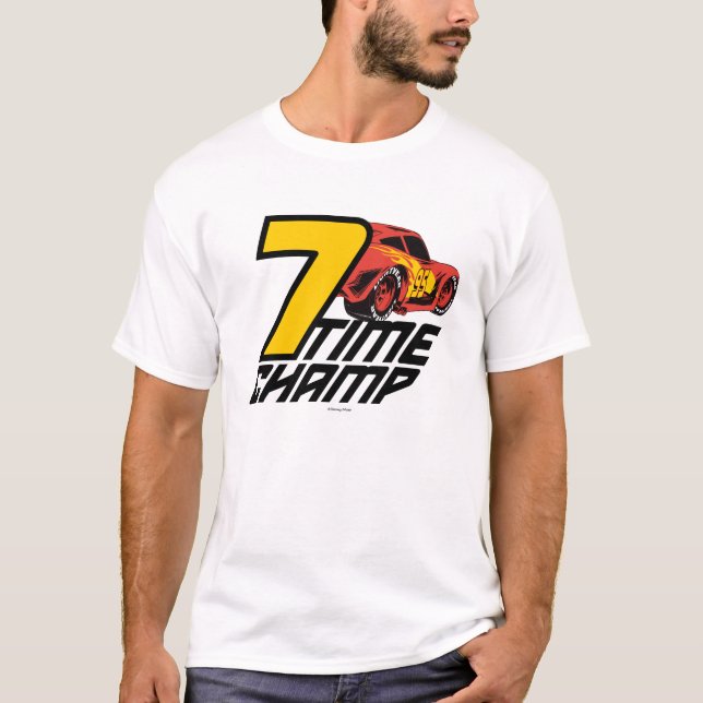 T-shirt Voitures 3| Lightning McQueen - 7 Time Champ (Devant)