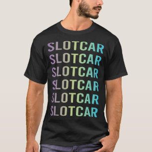 T-shirt Voitures à fente Bleu Violet Voiture Circuit Slotc