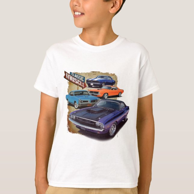 T-shirt Voitures américaines de muscle (Devant)