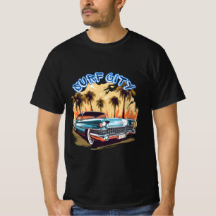T-shirt Voitures Américaines Musclées Vintage d'Été