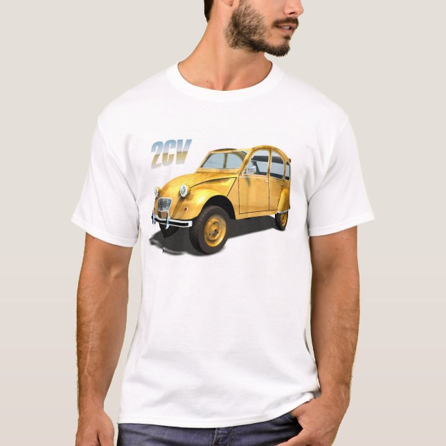 T-shirt Voitures de culte - Citroen 2cv (Devant)