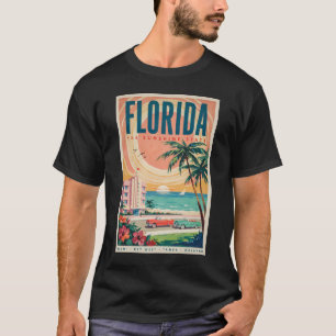 T-shirt Voitures de la côte de Floride Illustration Art de