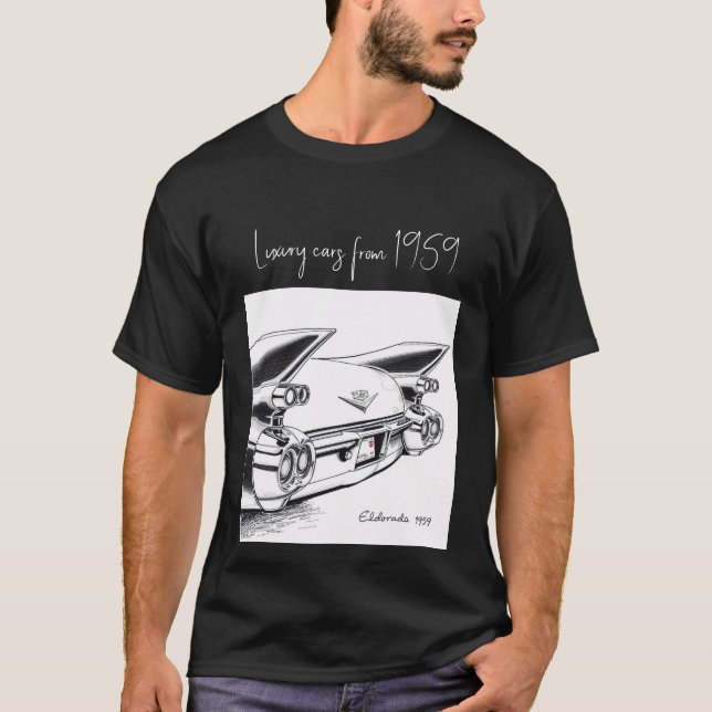 T-shirt voitures de luxe de 1959 (Devant)