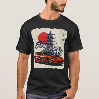 T-shirt Voitures JDM Japonaises Drift Course Rétro Vintage