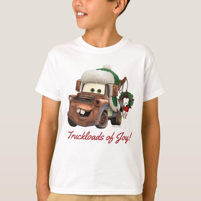T-shirt Voitures | Mater En Train D'Hiver (Devant)