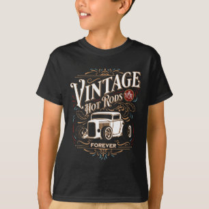 T-shirt Voitures Vintage Hotrods Usa Pour Toujours Clic No