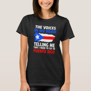 T-shirt voix dans la tête disant Porto Rico Portoricain Pu