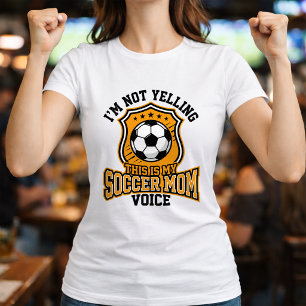 T-shirt Voix de Maman Footballeuse Citant Supportrice