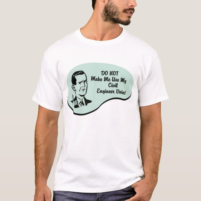 T-shirt Voix d'ingénieur civil (Devant)