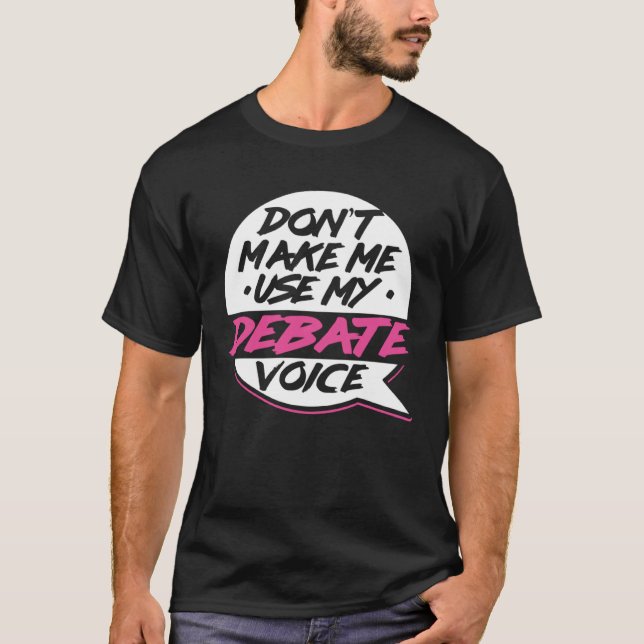 T-shirt Voix du débat  Discours de débat Orateur Oraison A (Devant)