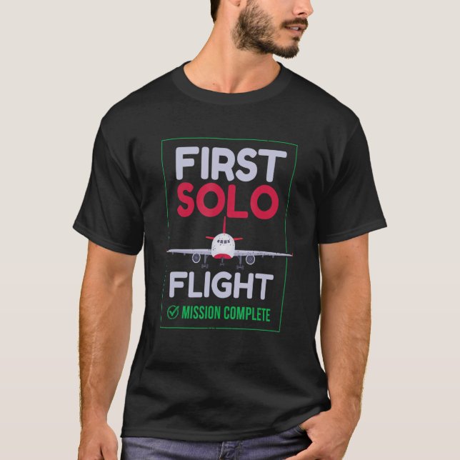 T-shirt Vol d'avion I premier vol solo I enfant d'avion (Devant)