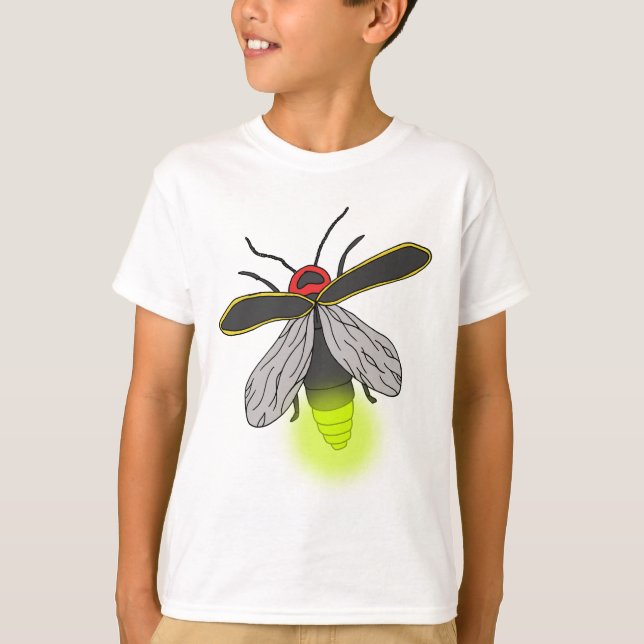 T-shirt vol d'insecte de foudre allumé (Devant)