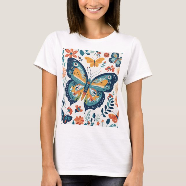 T-shirt Vol gracieux : Tee-shirt femme papillon (Devant)