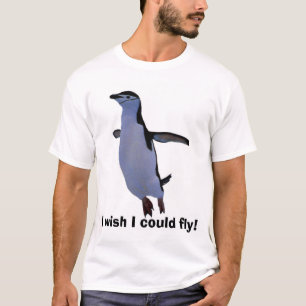 T-shirt vol-pingouin, je souhaite que je pourrais voler !